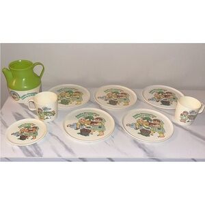 VTG Chilton Apple Dumpling Country Kids Dish Set Replacements GUC